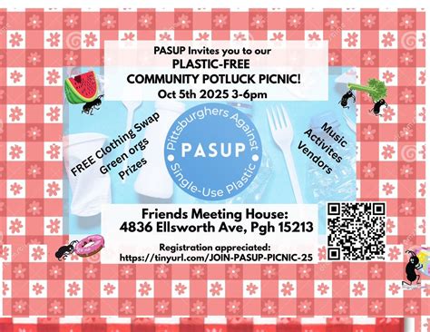 PASUPs Plastic-Free Community Potluck Picnic!, Pittsburgh Friends ...