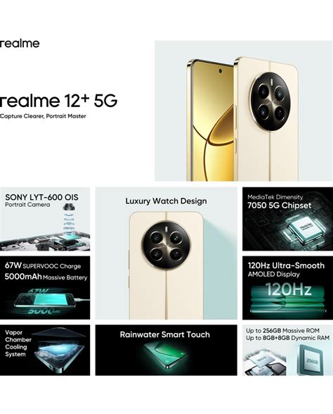realme 12 Plus 5G (Navigator Beige, 128 GB) (8 GB RAM)