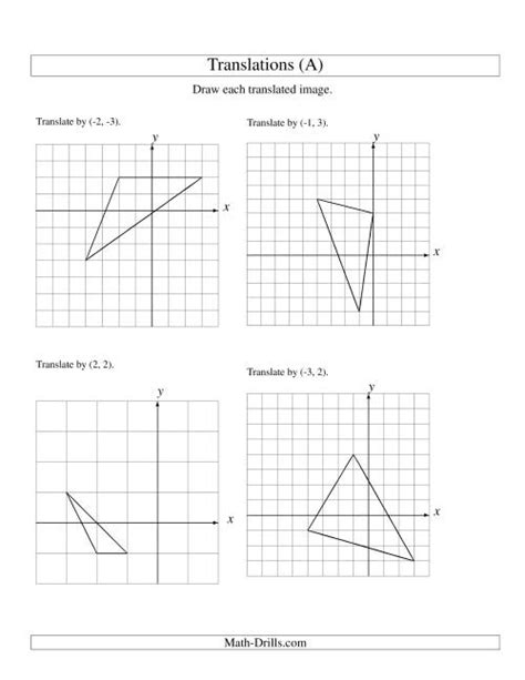 KutaSoftware: Geometry- Translations Part 1 - Worksheets Library