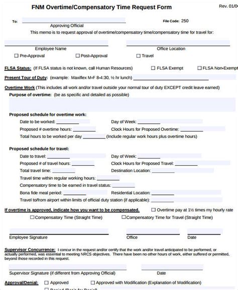 Image result for Compensatory Leave Form