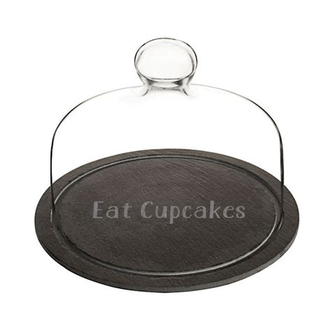 Personalized Glass Domed Serving Tray | Grandin Road