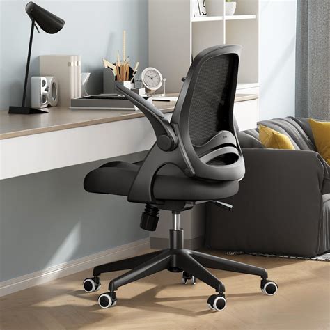 Hbada Desk Chair with Flip Up Arm, Breathable Mesh Ergonomic Chair with ...