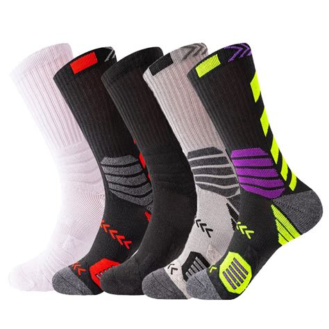 YWSLRC Mens Athletic Socks Elite Basketball Socks-Performance Thick ...