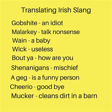 The ultimate guide to irish slang irish vs american english – Artofit