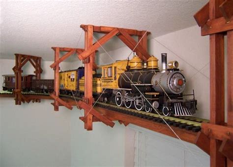 Model Train Layout Near Ceiling 的图像结果