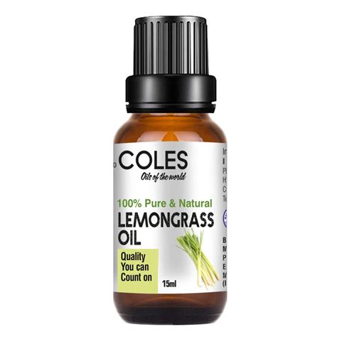 Buy Coles Express Lemongrass Essential Oil - 15 ml (100% Pure & Natural ...