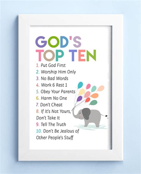 Buy Elben Creatives God's Top Ten (The Ten Commandments) Kids Bible ...