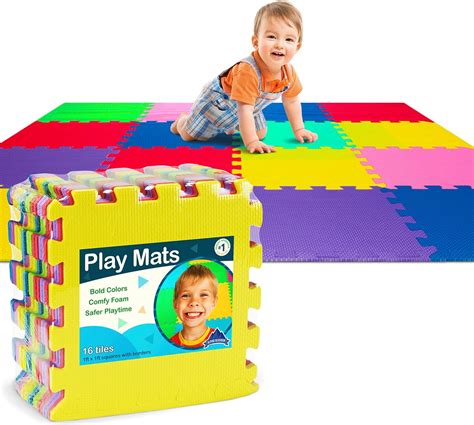 Amazon.com: Alpine Neighbor Multi-color Foam Baby Playmat, Foam Floor ...