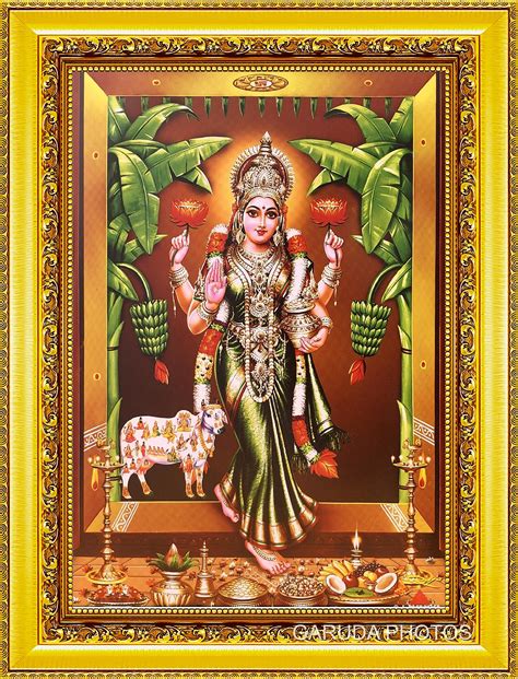 Garuda Photos God Sri Gruha Lakshmi Photo With Cow Gau | Desertcart INDIA