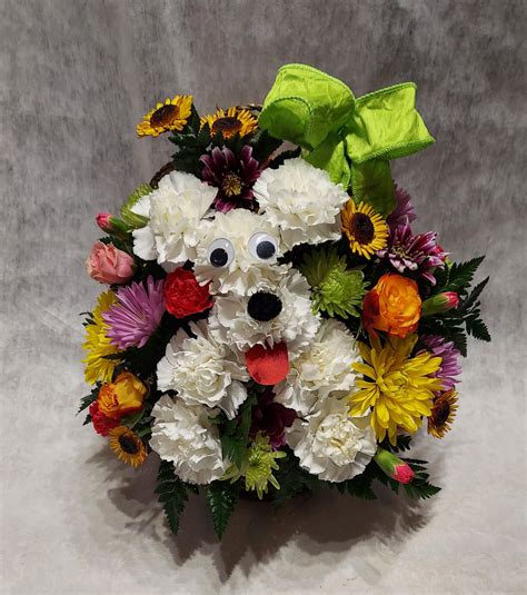 Dog Shaped Flower Arrangements ADOGable Dog Flowers Conroy's Flowers