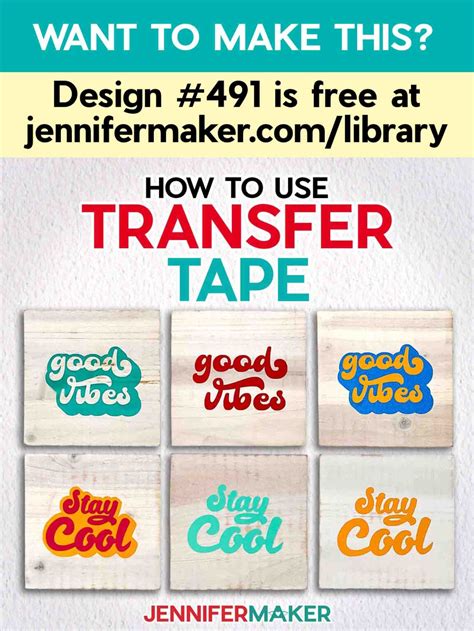 How to Use Transfer Tape with Cricut Vinyl Decals - Jennifer Maker