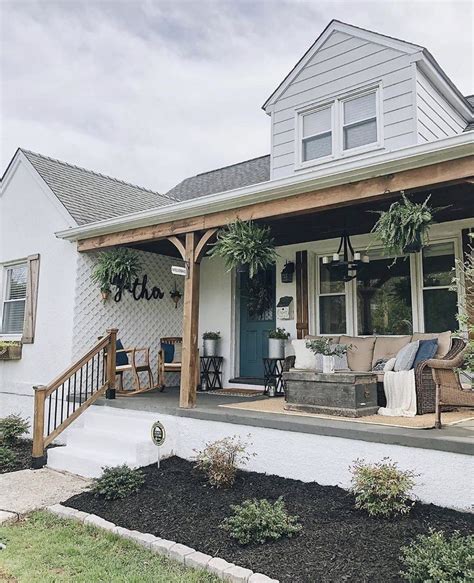 Rustic Farmhouse Front Porch Design