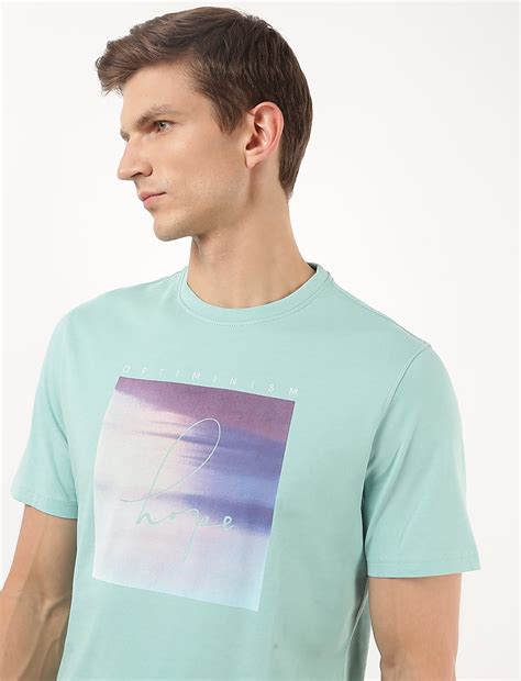 Buy Pure Cotton Printed Crew Neck Tshirt at Marks & Spencer