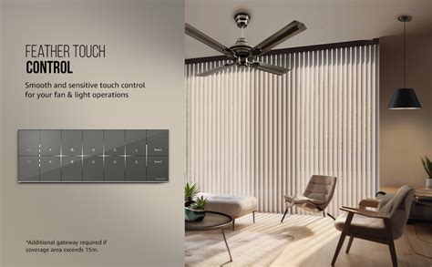 Havells Crabtree iSense Smart Monoblock Touch Panel with 2 Fan, 4 ON ...