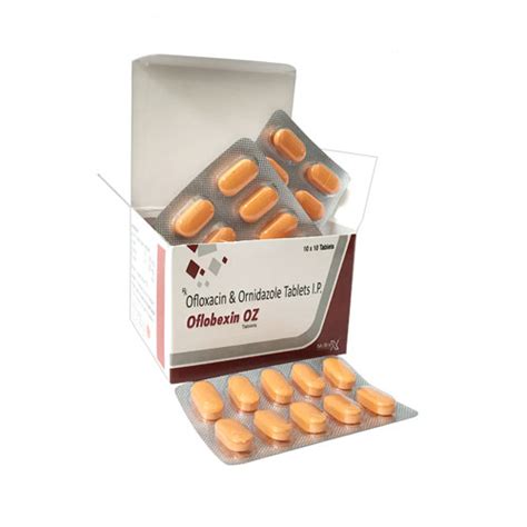 Ofloxacin 200 mg + Ornidazole 500mg TABLETS Mcbrex Lifesciences