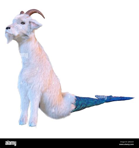 3D rendering of a capricorn, the sea goat star isolated on white ...