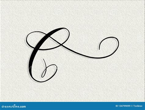 Capital Letter C Calligraphy