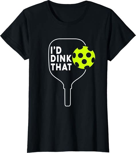 Funny Pickleball Player Paddle Mens Woman Fan Dink Design T-Shirt ...