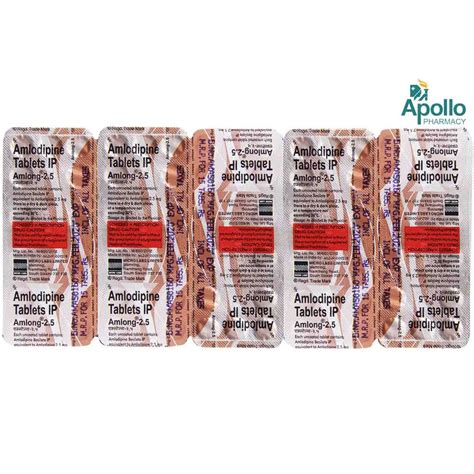 Amlong 2.5 Tablet 15's Price, Uses, Side Effects, Composition - Apollo ...