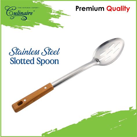 Eurochef Culinare CT04 Stainless Steel Slotted Spoon PP Plastic Handle ...