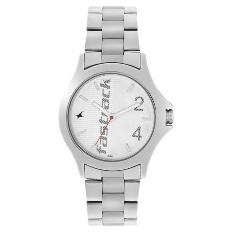 Buy Online Fastrack Quartz Analog White Dial Stainless Steel Strap ...