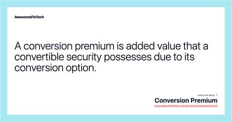 Image result for Conversion Premium Convertible Bond