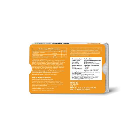 Immunity Sugar Free Health Supplement Chewable Tablet to Boost Immunit ...