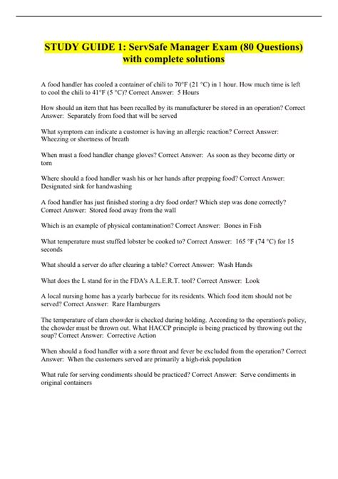 ServSafe Manager Study Guide 的图像结果