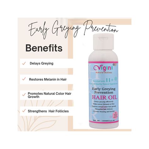 Vigini Early Greying Prevention Hair Oil -100ml(Anti-Grey Hair Oil ...