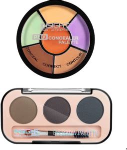 INSIGHTCOSMETIC Combo Pack of Eyebrow Palette + Pro Concealer Palette ...