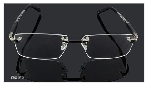 高档商务纯钛近视眼镜架男超轻钛眼镜金丝镜框男宽脸DP3016_jsdyszl