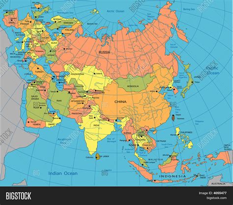 Political Map Of Eurasia Stock Vector & Stock Photos | Bigstock