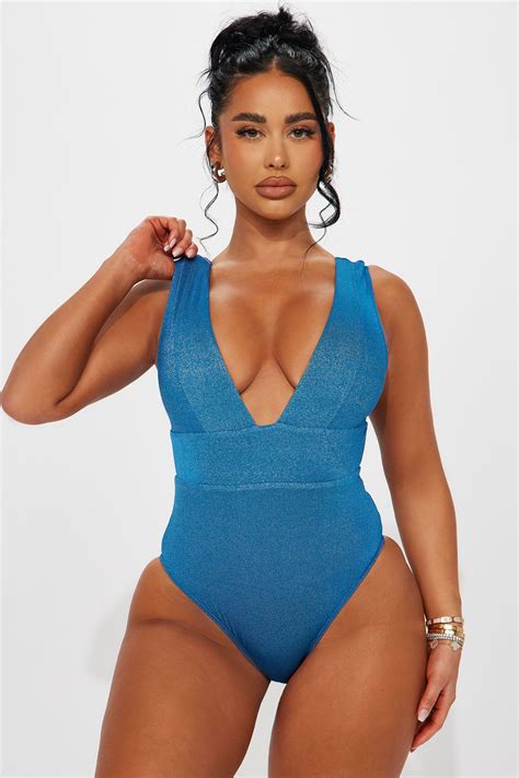 Deep Sea 1 Piece Swimsuit - Blue | Fashion Nova