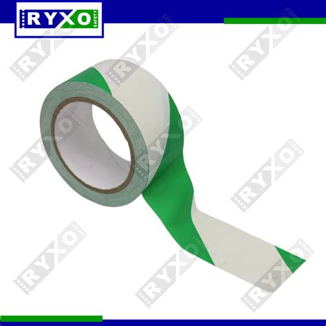 FLOOR MARKING WARNING TAPE - 2" x 25MTR - GREEN & WHITE | #15055 ...