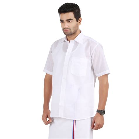 PRAKASAM COTTON Men's Regular Fit Mono Cotton Half Sleeve Shirt ...