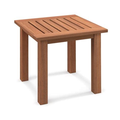 BABOOM Patio Hardwood Square Side Table Square Outdoor Coffee Table 17. ...