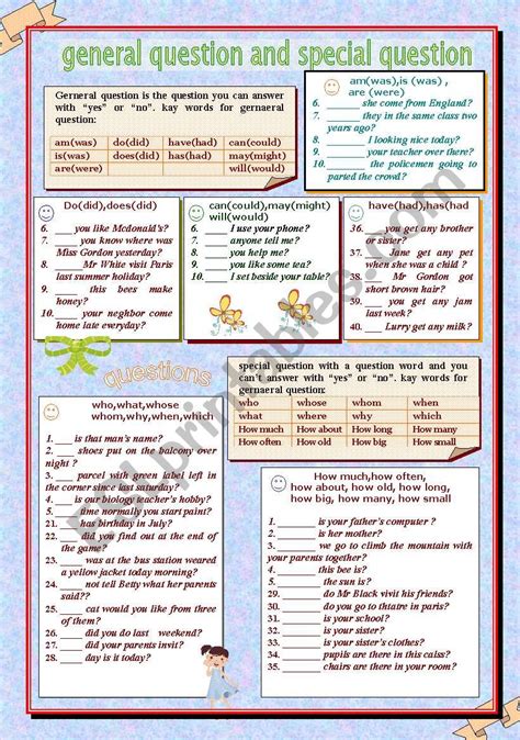 General Question Worksheet 的图像结果