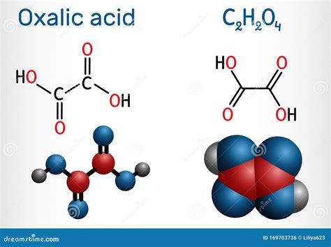 Oxalic Acid Molecule. Skeletal Formula. Stock Photo | CartoonDealer.com #187953108