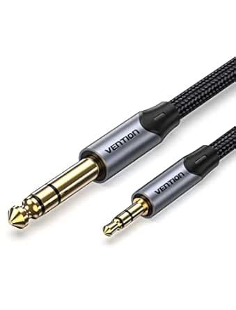 VENTION 3.5mm to 6.35mm Stereo Audio Cable, Aluminum Alloy Nylon Braid ...