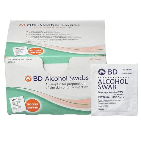 Buy BD Alcohol Swabs (Prep Pads) Box of 12 - Free Shipping