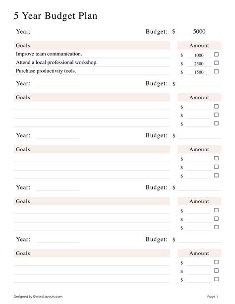 5 Year Development Plan Sample 的图像结果