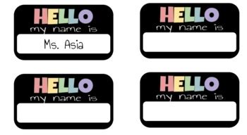 Cubby Name Tags Printable