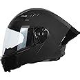 Steelbird SBA-20 7Wings ISI Certified Flip-Up Helmet with Black Spoiler ...