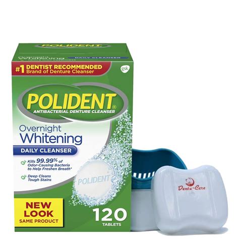 Amazon.com : Polident Denture Cleaner Overnight Tablets 120 Tablet ...