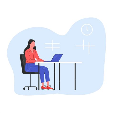 Woman Working On Computer Cartoon 的图像结果