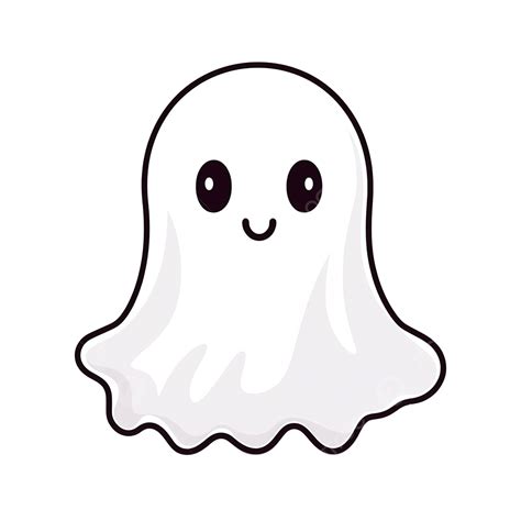 Vector Drawing In Doodle Style Cute Ghost Halloween Decoration Funny ...