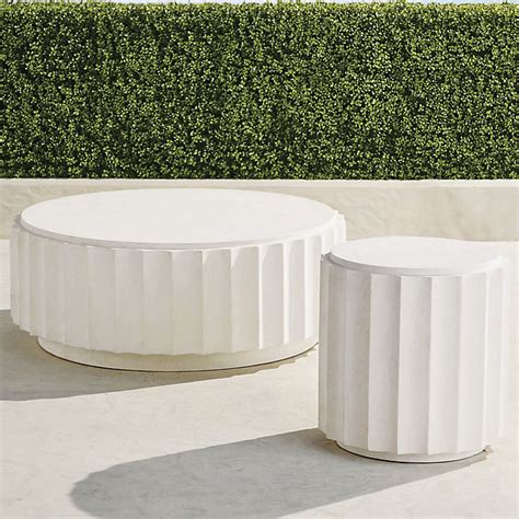 Ensoleille Stonecast Tables for Indoor & Outdoor Use with Modern Lines
