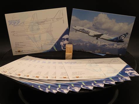 Alaska Airlines Boeing 737 Max 9 - Set of 25 Aviation Trading Cards - 2 ...