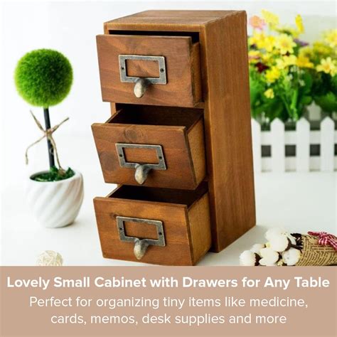 Buy Mini Vintage Desktop Drawers - 3 Drawer Desktop Organizer - Rustic ...