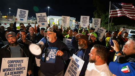 Dock Workers Sound Off As They Hit Picket Lines In Massive Strike